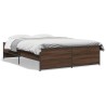 Cadre de lit sans matelas chêne marron 120x190 cm 