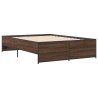 Cadre de lit sans matelas chêne marron 120x190 cm 