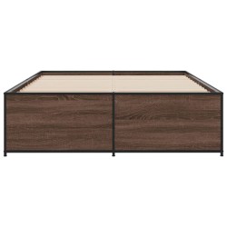 Cadre de lit sans matelas chêne marron 120x190 cm 