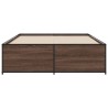 Cadre de lit sans matelas chêne marron 120x190 cm 