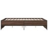 Cadre de lit sans matelas chêne marron 120x190 cm 