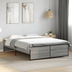 Cadre de lit sans matelas sonoma gris 120x190 cm 