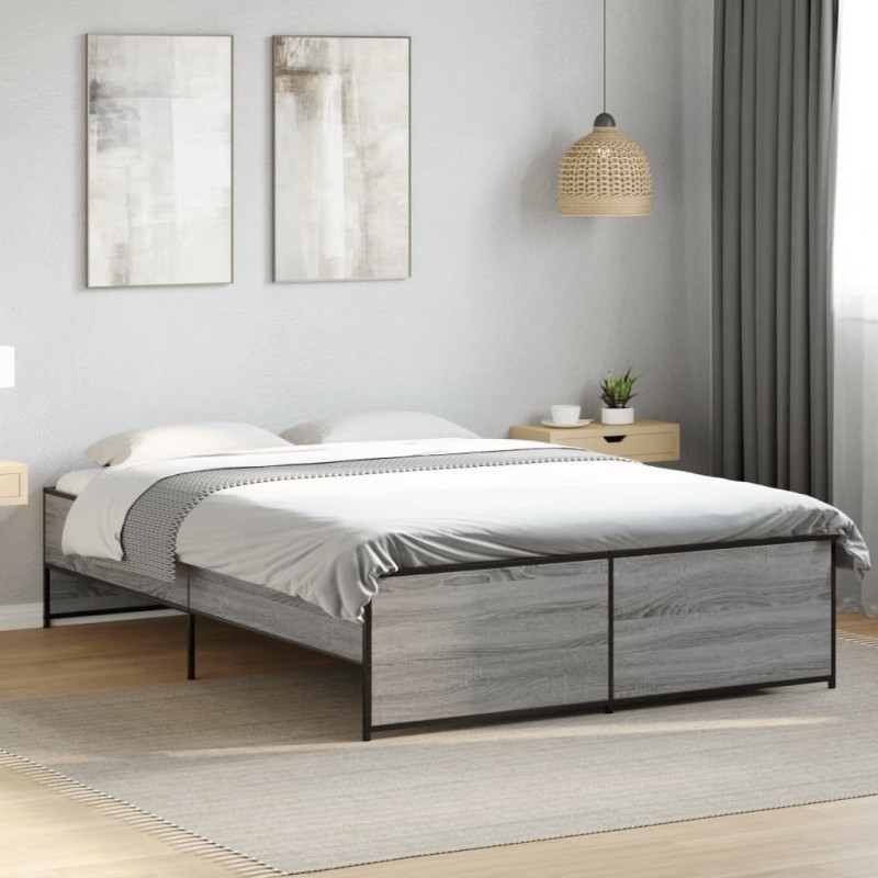 Cadre de lit sans matelas sonoma gris 120x190 cm Cadre de lit sans matelas sonoma gris 120x190 cm