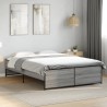 Cadre de lit sans matelas sonoma gris 120x190 cm 