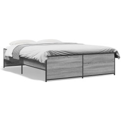 Cadre de lit sans matelas sonoma gris 120x190 cm 