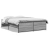 Cadre de lit sans matelas sonoma gris 120x190 cm 