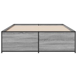 Cadre de lit sans matelas sonoma gris 120x190 cm 