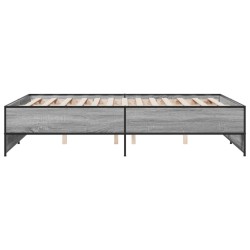 Cadre de lit sans matelas sonoma gris 120x190 cm 