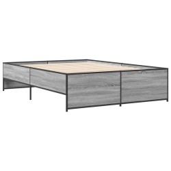 Cadre de lit sans matelas sonoma gris 120x190 cm 