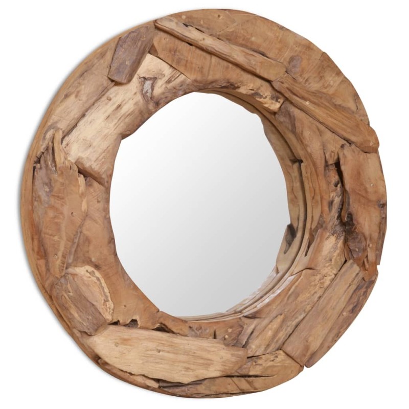 Miroir décoratif Teck 60 cm Rond Miroir décoratif Teck 60 cm Rond