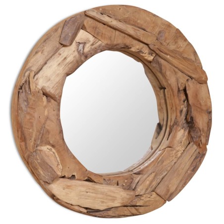 Miroir décoratif Teck 60 cm Rond 