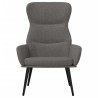 Chaise de relaxation avec tabouret Gris clair Tissu 