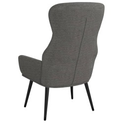 Chaise de relaxation avec tabouret Gris clair Tissu 