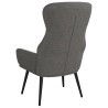 Chaise de relaxation avec tabouret Gris clair Tissu 