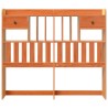 Tête de lit avec rangement cire marron 120cm bois massif de pin 