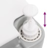 Toilette de camping portable gris et blanc 20+10 L PEHD 