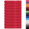 Serviettes 10 pcs rouge 100x200 cm 360 g/m² 100% coton 