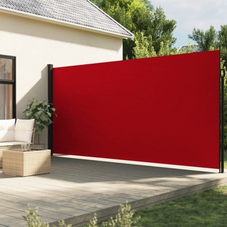 Auvent latéral rétractable rouge 220x600 cm 