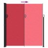Auvent latéral rétractable rouge 220x600 cm 