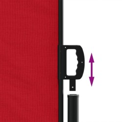 Auvent latéral rétractable rouge 220x600 cm 