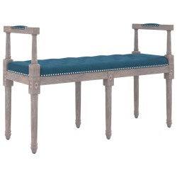 Banc Bleu 110x40x70 cm Velours 