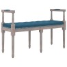Banc Bleu 110x40x70 cm Velours 