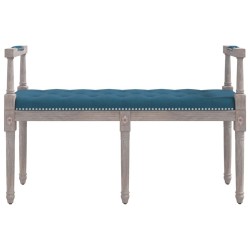 Banc Bleu 110x40x70 cm Velours 