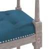 Banc Bleu 110x40x70 cm Velours 