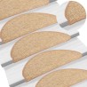 Tapis d'escalier auto-adhésifs 15 pcs Marron clair 65x21x4 cm 