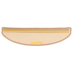 Tapis d'escalier auto-adhésifs 15 pcs Marron clair 65x21x4 cm 