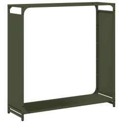 Portant de bois chauffage vert olive 90x28x90 cm 