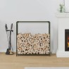 Portant de bois chauffage vert olive 90x28x90 cm 