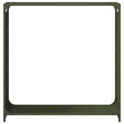 Portant de bois chauffage vert olive 90x28x90 cm 