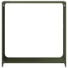 Portant de bois chauffage vert olive 90x28x90 cm 