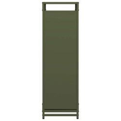 Portant de bois chauffage vert olive 90x28x90 cm 