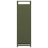 Portant de bois chauffage vert olive 90x28x90 cm 