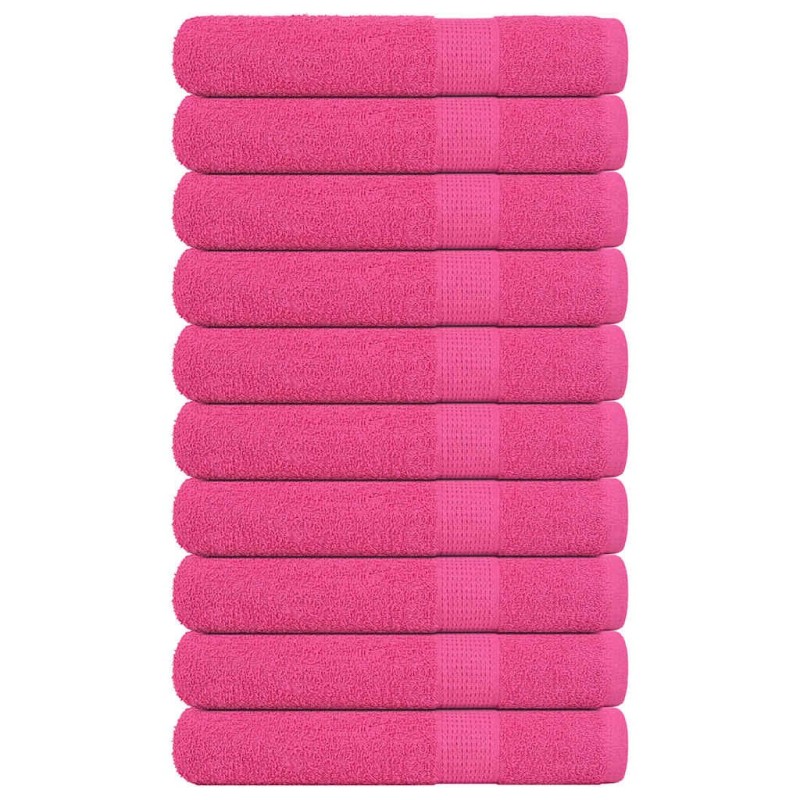 Serviettes 10 pcs rose 100x200 cm 360 g/m² 100% coton 