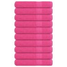 Serviettes 10 pcs rose 100x200 cm 360 g/m² 100% coton 
