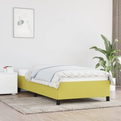 Cadre de lit sans matelas vert 80x200 cm tissu 