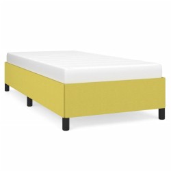 Cadre de lit sans matelas vert 80x200 cm tissu 