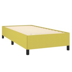 Cadre de lit sans matelas vert 80x200 cm tissu 