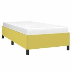 Cadre de lit sans matelas vert 80x200 cm tissu 
