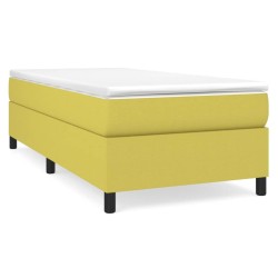 Cadre de lit sans matelas vert 80x200 cm tissu 