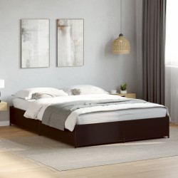 Cadre de lit sans matelas noir 150x200 cm 