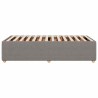 Cadre de lit sans matelas taupe 80x200 cm tissu 