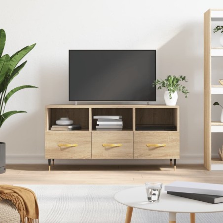 Meuble TV chêne sonoma 102x36x50 cm bois d'ingénierie 