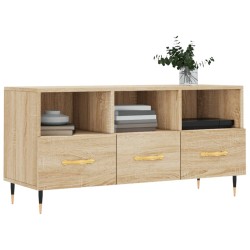Meuble TV chêne sonoma 102x36x50 cm bois d'ingénierie 