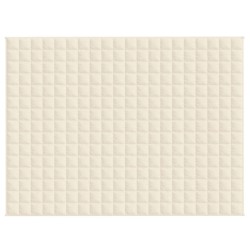 Couverture lestée Crème clair 152x203 cm 11 kg Tissu 