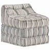 Pouf modulaire Gris rayé Tissu 