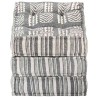 Pouf modulaire Gris rayé Tissu 